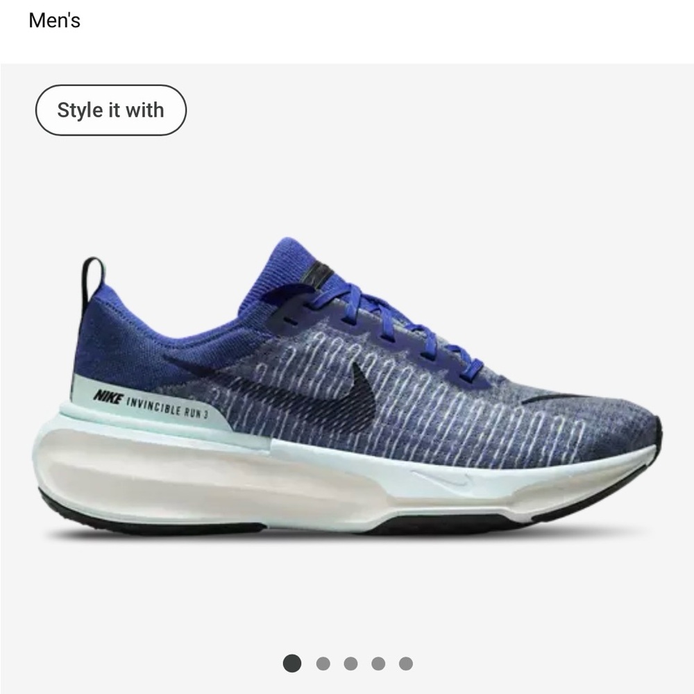 Nike Navy and White Running Sneakers